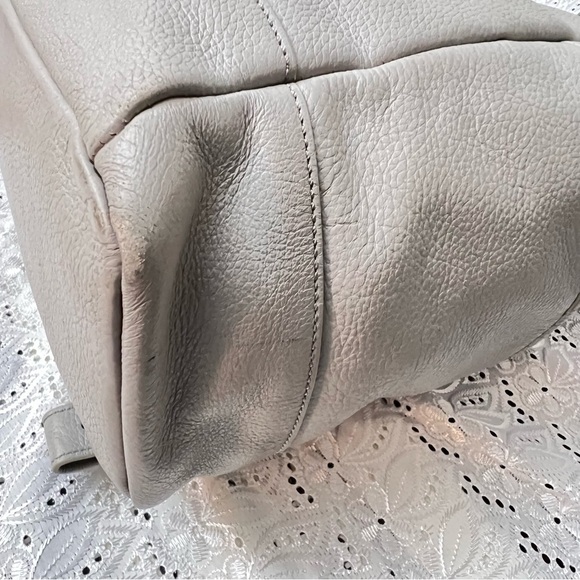 Cole Haan Gray Leather Drawstring Backpack display picture 2